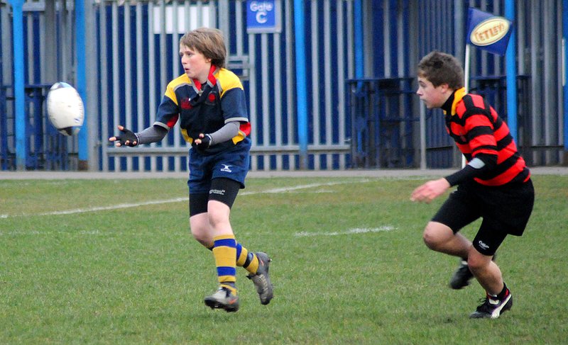Coundon_KingHenr_05_U14CSF_.jpg :: Images from the 2008/9 U14 Coventry Schools rugby final between Coundon Court and King Henry VIII.Coundon winning 3-0