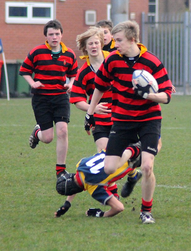 Coundon_KingHenr_07_U14CSF_.jpg :: Images from the 2008/9 U14 Coventry Schools rugby final between Coundon Court and King Henry VIII.Coundon winning 3-0