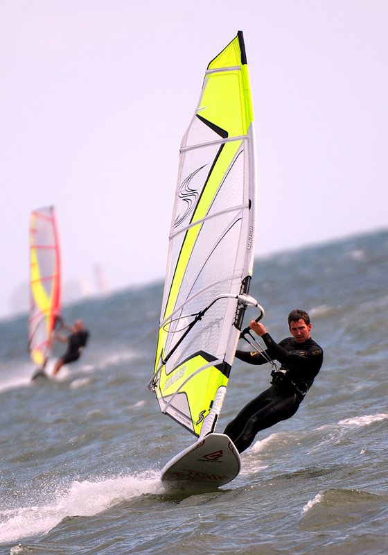 Windsurfing_013_AvonBeach_0.jpg :: windsurfers off avon beach on September 1st 2009.