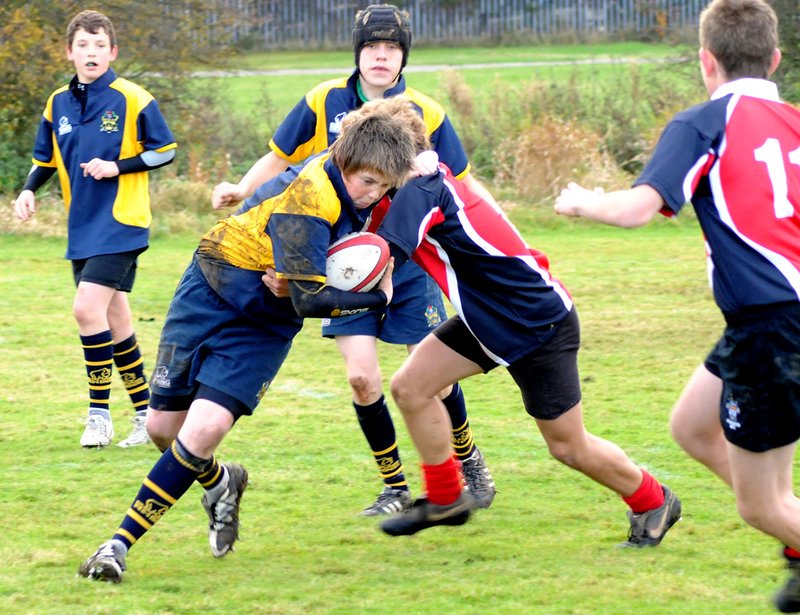 bBU14_Nuneaton_03_091108.jpg :: Images from the 2008/9 U14 game between Barkers and Nuneaton.Lost 0-34 with 2 disallowed tries for Barkers.