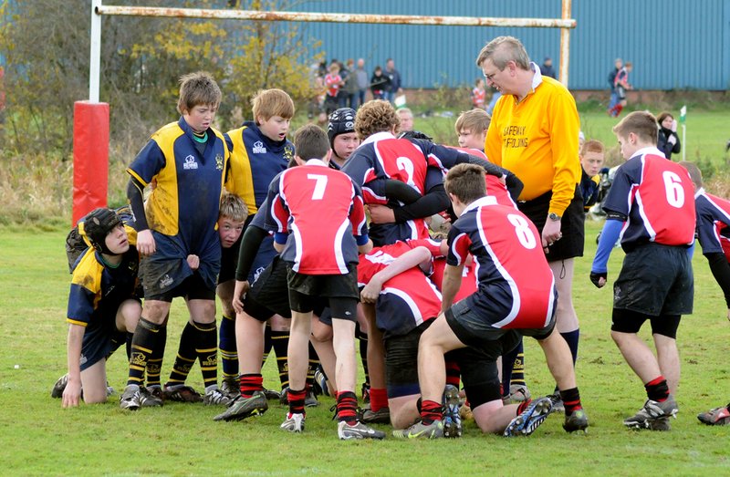 bBU14_Nuneaton_04_091108.jpg :: Images from the 2008/9 U14 game between Barkers and Nuneaton.Lost 0-34 with 2 disallowed tries for Barkers.