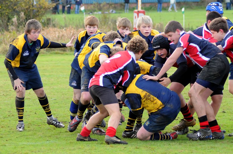 bBU14_Nuneaton_05_091108.jpg :: Images from the 2008/9 U14 game between Barkers and Nuneaton.Lost 0-34 with 2 disallowed tries for Barkers.