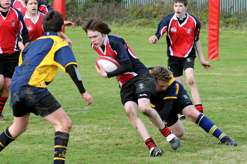 bBU14_Nuneaton_08_091108.jpg :: Images from the 2008/9 U14 game between Barkers and Nuneaton.Lost 0-34 with 2 disallowed tries for Barkers.