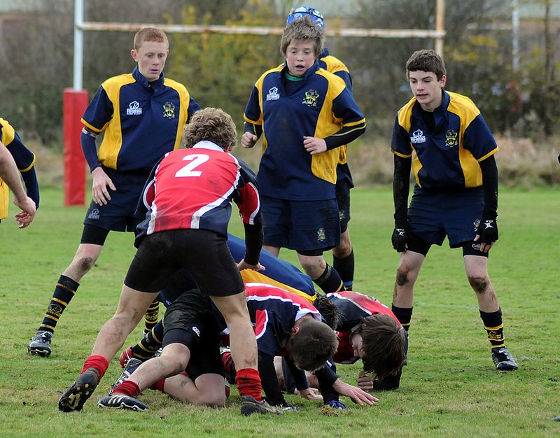 bBU14_Nuneaton_10_091108.jpg :: Images from the 2008/9 U14 game between Barkers and Nuneaton.Lost 0-34 with 2 disallowed tries for Barkers.