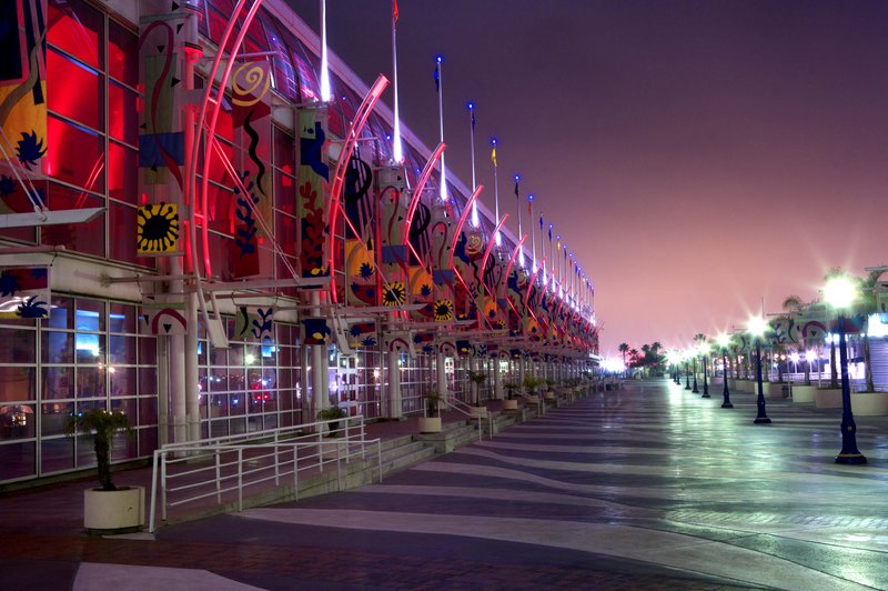 LB Convention center.jpg :: Long Beach Convention center at night
