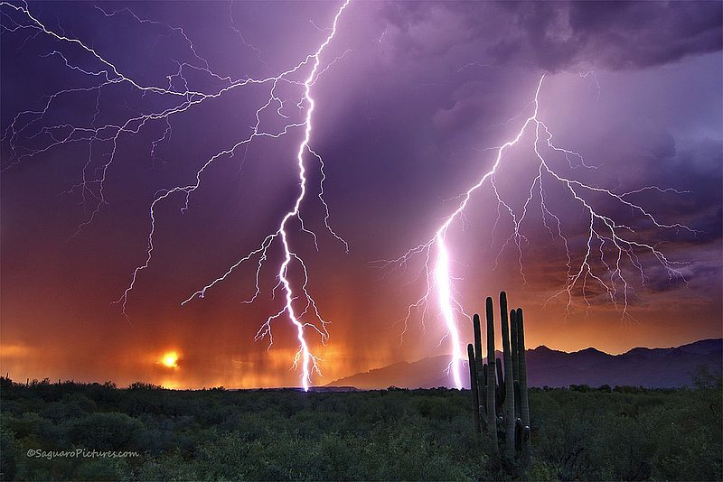 Sunset and Lightning.jpg :: Sunset and Lightning