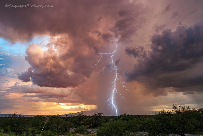 Lightning Storm at Sunset.jpg :: Lightning Storm at Sunset