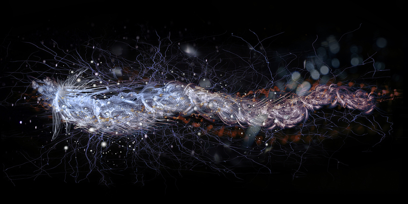 J.jpg :: The metallic body is a continuum of defense. Subtle tentacles stretches to sense and absorb the stimulus from outside world.