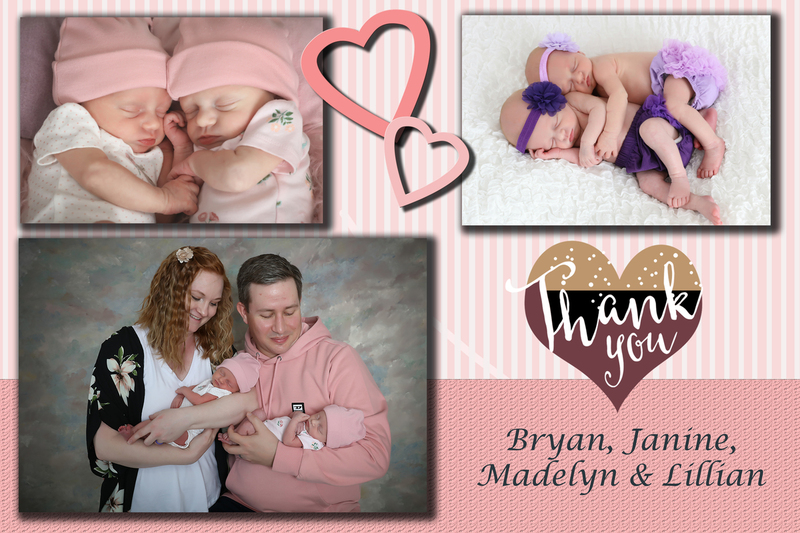 BirthThankyounames.jpg :: Newborn photography Birth Announcement