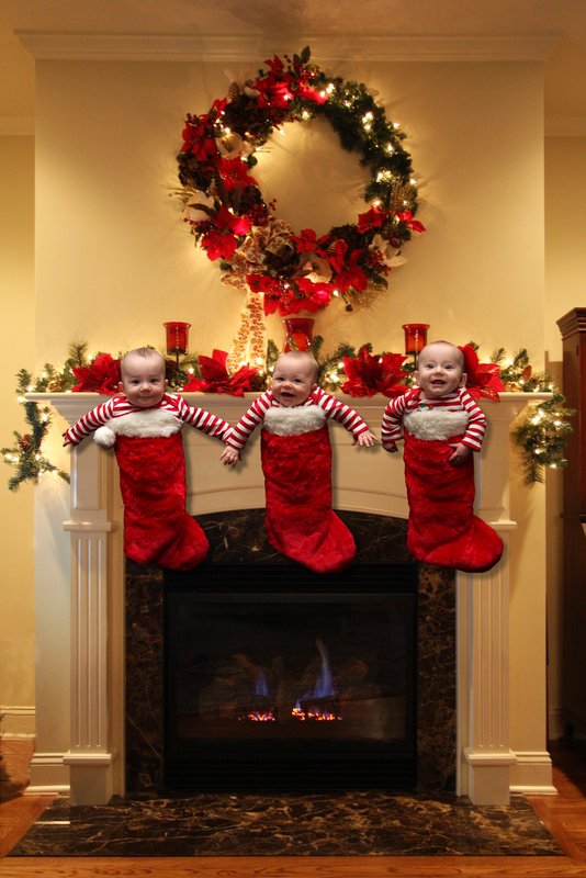 Stockings_Triplets.jpg :: Myrtle Beach Area Newborn Baby Photographer, Splash Studio Photography, Julie Bostian, Babies Photography