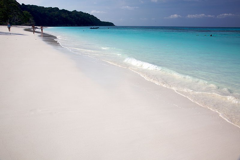 IMG_2367.jpg :: The white sand beach and crystal clear water off of Koh Tachai, Andaman Sea, Thailand.