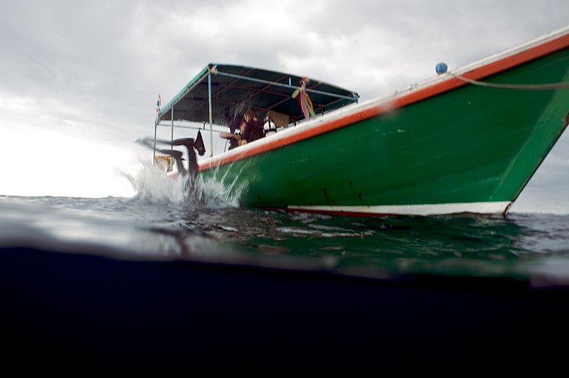 IMG_8093.jpg :: A backwards roll from a longtail into the Andaman Sea, Thailand.