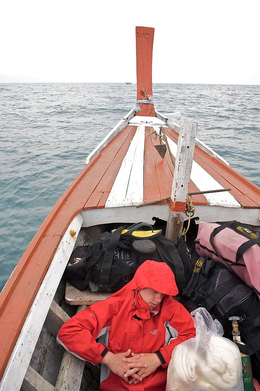 IMG_8553.jpg :: A tired dive instructor on his way back from a dive on a longtail, Khao Lak, Thailand