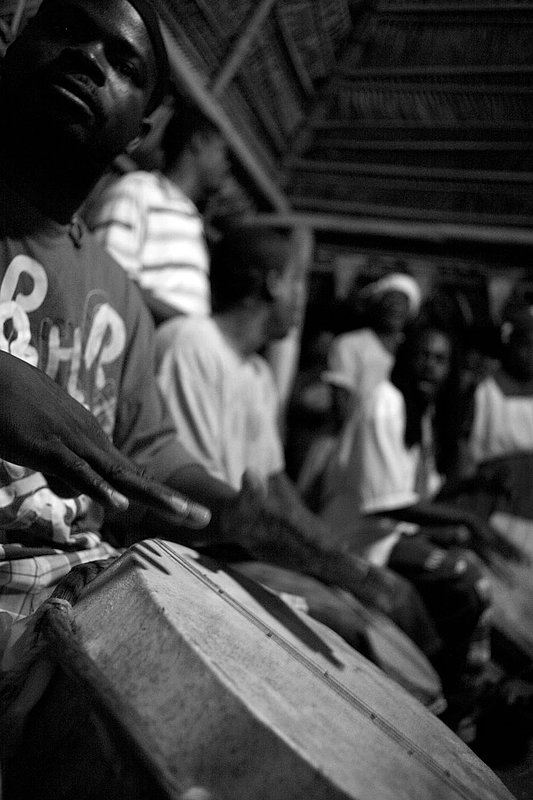 IMG_9141 93.jpg :: Drumming during Garifuna Settlement Day, Dangriga, Belize.