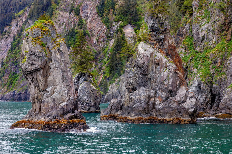 AK005.jpg :: Sea Stacks found near the coastline along the Kenai Fjord

Kenai Fjord, Alaska  - Spring 2025