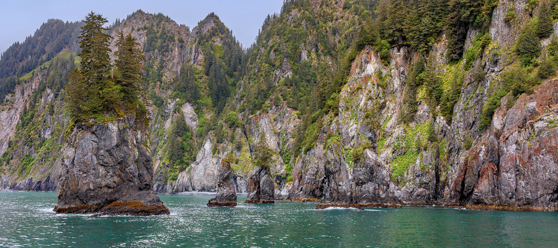 AK007.jpg :: Sea Stacks found near the coastline along the Kenai Fjord

Kenai Fjord, Alaska  - Spring 2025