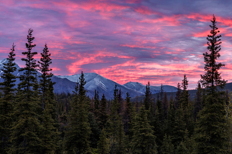 AK012.jpg :: Sunset captured during an Alaskan \