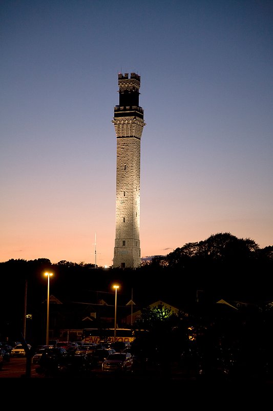 MA010.jpg :: TWILIGHT VIEW OF PILGRIM MONUMENT AS SEEN FROM ABOARD THE DOLPHIN FLEET

PROVINCETOWN, MA - SUMMER 2009