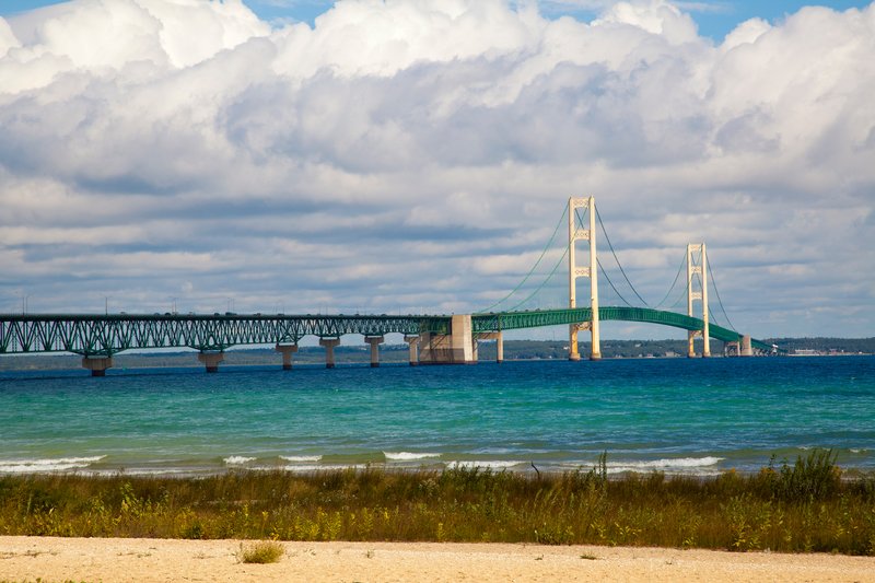 MI004.jpg :: The Mackinac Bridge as seen from the Lake Huron shoreline

Mackinaw City, MI - Summer 2011