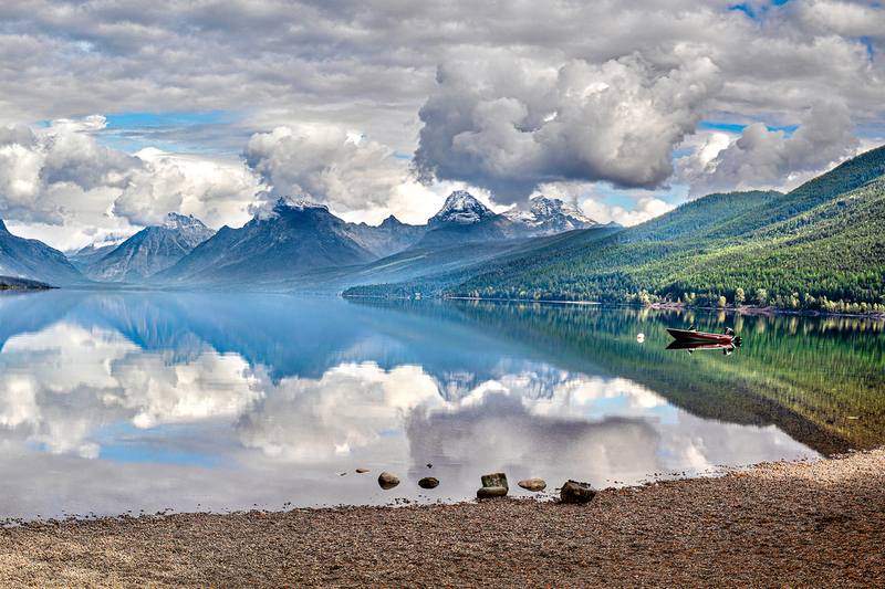 MT007.jpg :: Portion of Glacier National Park's Lake McDonald with a gorgeous mirrored reflection

Glacier National Park, MT - Fall 2019