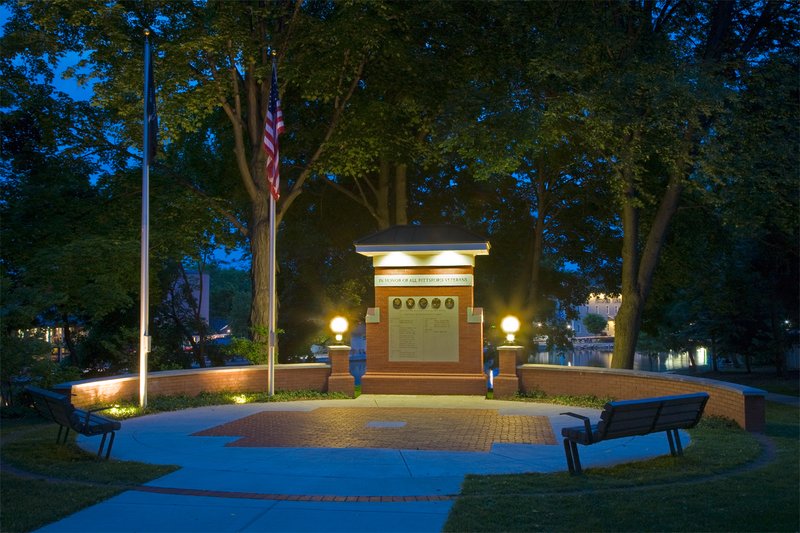 NY136.jpg :: Twilight time in late Spring at the Memorial for Veterans in Pittsford NY - PRINTS from 4\