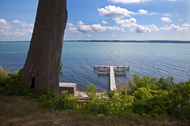 NY200.jpg :: A piece of the railroad track and typical dock found along the West side of Seneca Lake

Geneva NY
Summer 2010
