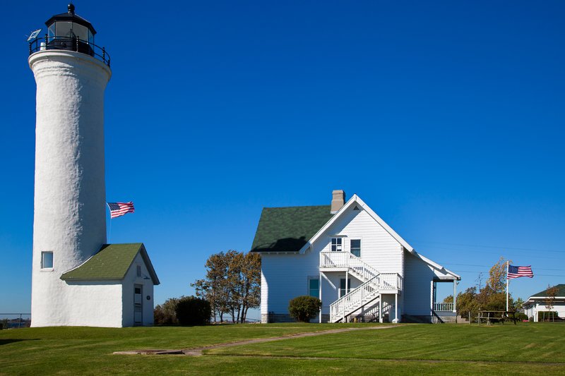 NY222.jpg :: The Tibbetts Point Lighthouse, named after it's first owner (Captain John Tibbett) was built in 1827

Cape Vincent, NY - Fall 2010