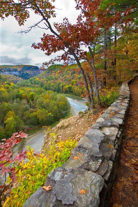 NY270.jpg :: Early Fall view along the gorge from within Letchworth State Park

Mt. Morris NY - Fall 2011