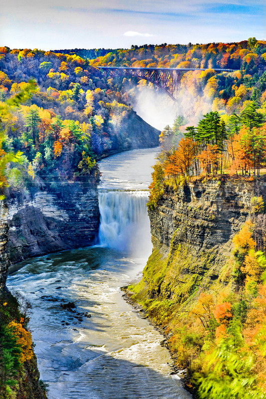 NY651(1).jpg :: Close up view of Inspiration Point & the new Genesee Arch Bridge

Letchworth State Park - Fall 2018