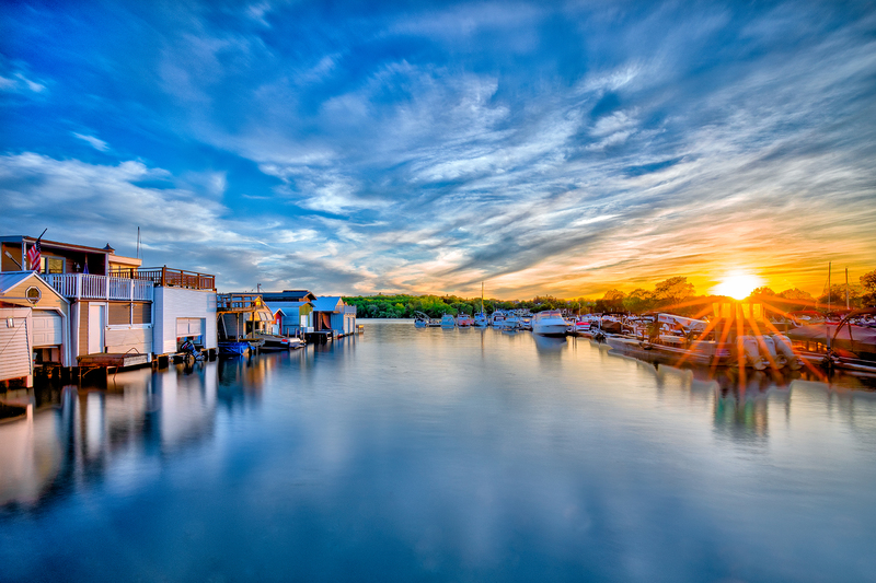 NY688.jpg :: Gorgeous sky & sunset over the boathouses at Canandaigua Lake

Canandaigua NY - Spring 2019