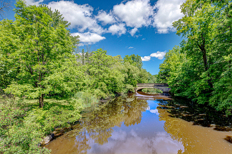 NY697.jpg :: A beautiful stone bridge crosses Red River Creek in Genesee Valley Park

Rochester NY - Spring 2019