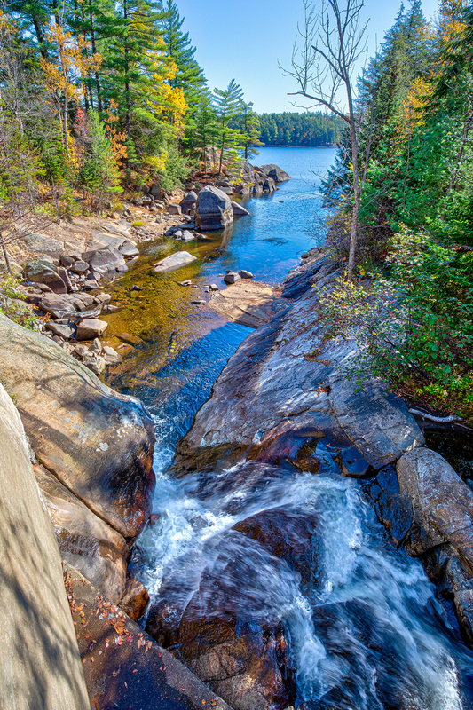 NY724.jpg :: Small gorge as it empties into Indian lake in the Adirondacks

Indian Lake, NY - Fall 2019