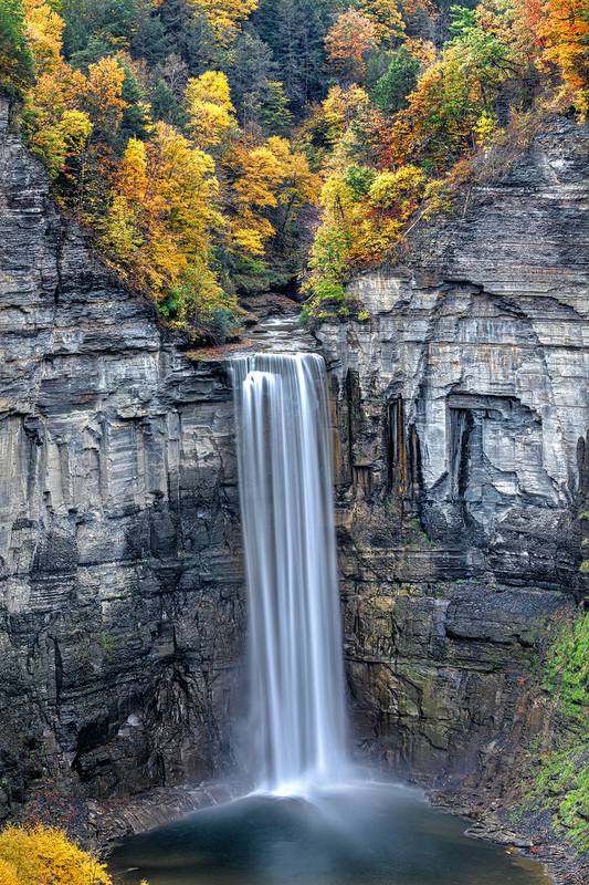 NY736.jpg :: Up close view of a great Fall color display at Taughannock Falls

Trumansburg NY - Fall 2019