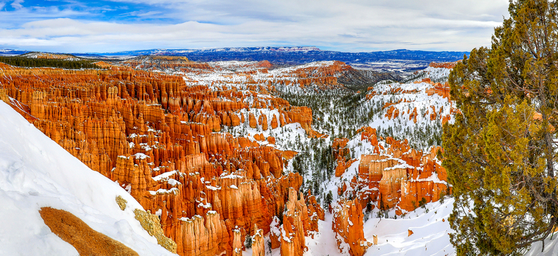 UT002.jpg :: A pano of one of the several majestic views of the beautiful Bryce Canyon

Bryce Canyon National Park UT - Winter 2019