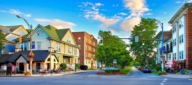NY421p.jpg :: Late evening panoramic view from intersection of Park Avenue & Oxford Street

Rochester NY - Summer 2015