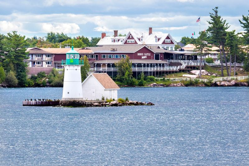 NY427.jpg :: Sunken Rock Lighthouse, built in 1847, sits off Alexandria Bay

Thousand Islands in NY - Summer 2015