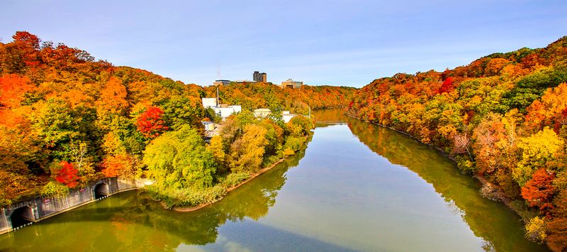 NY462.jpg :: Looking North up the Genesee River Valley near Seneca Park

Seneca Park area NY - Fall 2015