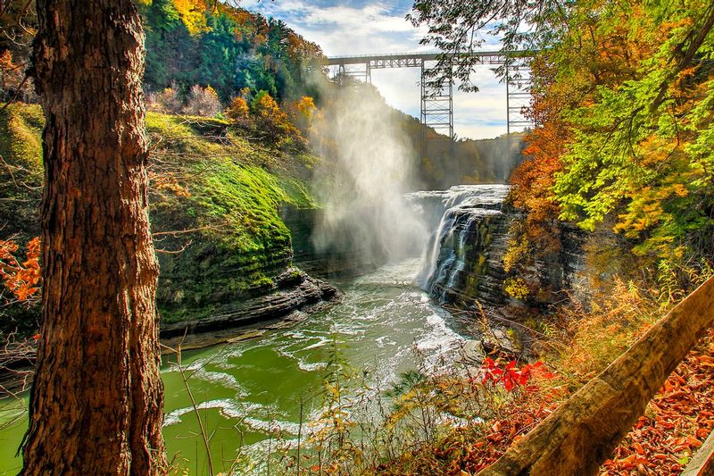 NY464.jpg :: Close up view of Fall foliage at Letchworth Park's Upper Falls

Letchworth State Park NY - Fall 2015