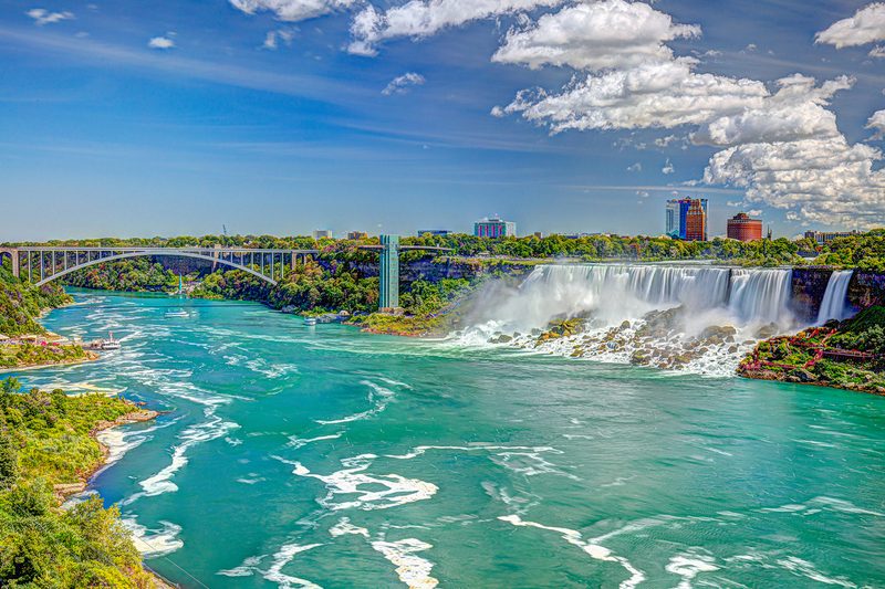 NF013.jpg :: Looking back at the American Falls & Rainbow Bridge

Niagara Falls Canada - Summer 2019