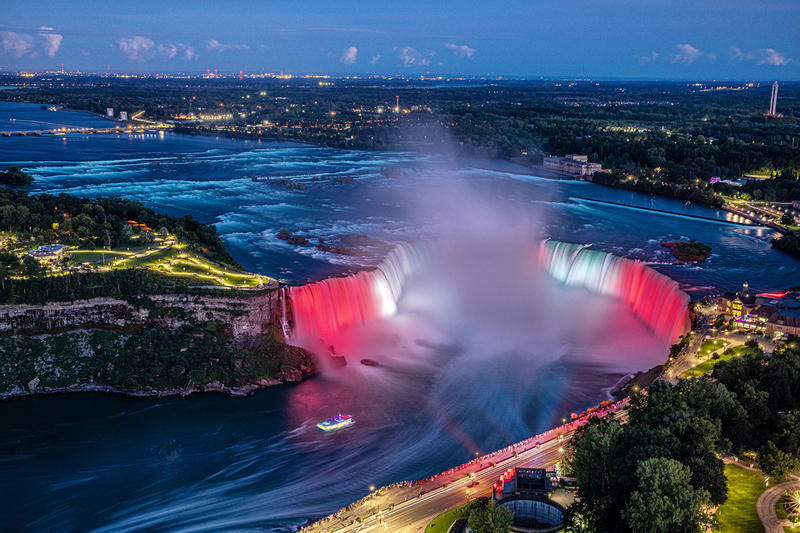NF016.jpg :: Viewing Horseshoe Falls from atop the Skylon Tower at twilight

Niagara Falls Canada - Summer 2019