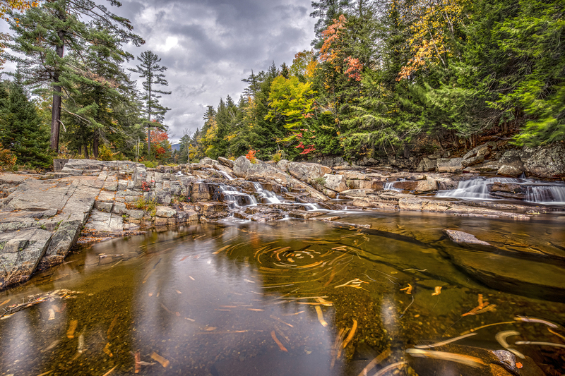 NH048.jpg :: Looking upstream while perched atop the stream bed above the town of Jackson

Jackson NH - Fall 2020