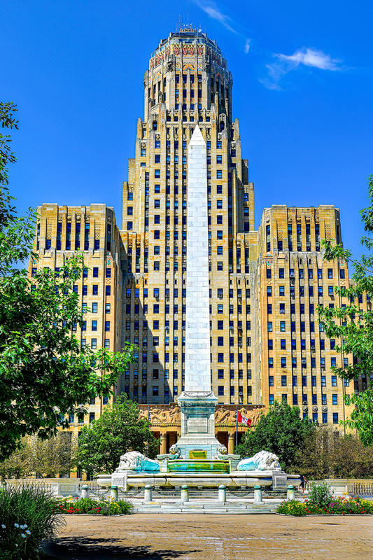 NY710.jpg :: Completed in 1931, Buffalo's City Hall is a 32 story Art Deco building & includes an observation deck

Buffalo NY - Summer 2019