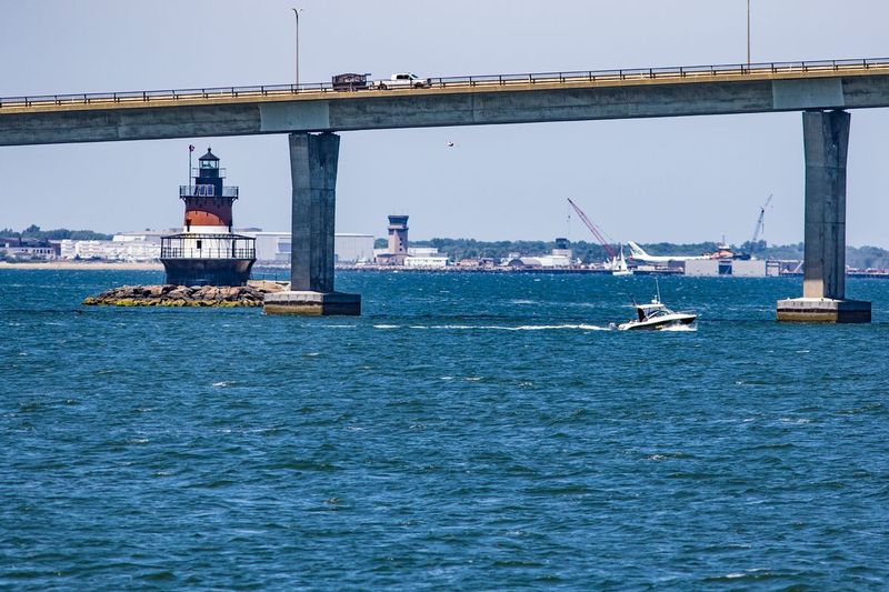 RI002.jpg :: The Plum Beach Lighthouse, established & built in 1899, as it sits near the Jamestown Verrazano Bridge

Narragansett Bay RI - Summer 2016