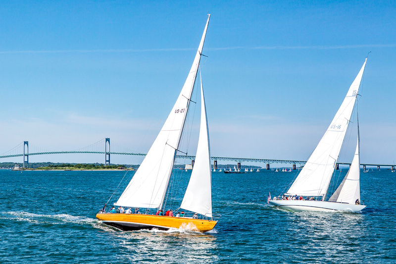 RI005.jpg :: Sailboats gliding along in the breeze in Narragansett Bay near the Jamestown Verrazzano Bridge

Narragansett Bay RI - Summer 2016