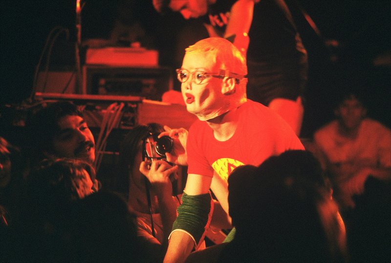 Devo 1  SF   1978.jpg :: Devo arrived at the FAB Mab in SF for 2 nights on Jan.6&7,78..it was chaos when they returned in May & many fans were shut out...these photos were taken @ the much larger Old Waldorf club the following Nov.10,11...4 sell out shows & the crowd went crazy..the last time Devo played a club in SF....