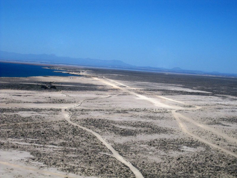 IMG_06321.jpg :: This is the landing strip in the desert at St. Ignacio.  Albelardo made a perfect landing.