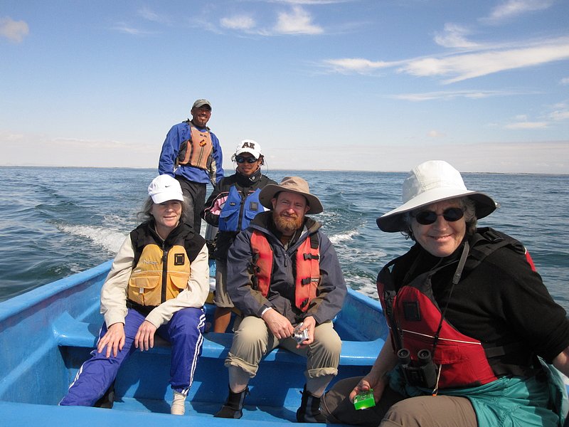 IMG_06511.jpg :: Sara and John, (San Francisco) Adrienne (Marin)and our crew Yaya, (Marine Biologist)  and Pncho. (naturalist)