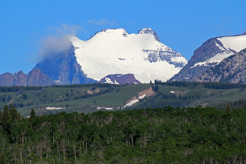IMG_2254.jpg :: Mt. Merritt, my son's namesake.  Old Sun glacier is covering the face.  It is over 10,000 feet