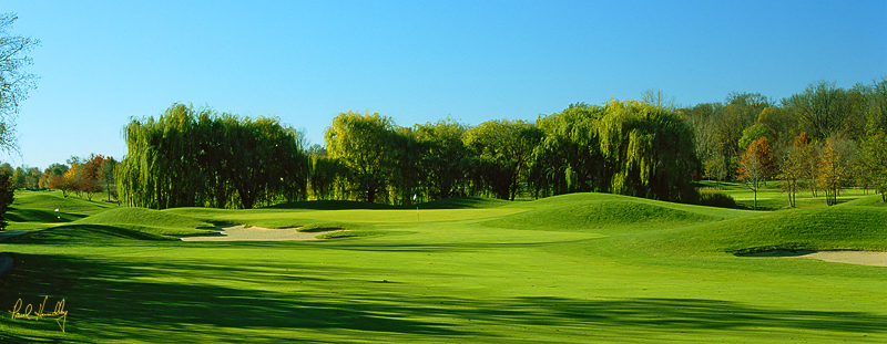 A102--0201  (2.55  AR).jpg :: Second hole green complex at Aldeen Golf Club; a Rockford, Illinois Park District course.