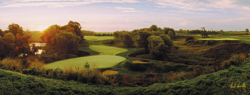 B100b--14xx  (AR  2.60  AR).jpg :: Fourteenth hole; Meadow Valleys Course; Blackwolf Run; Kohler; Wisconsin